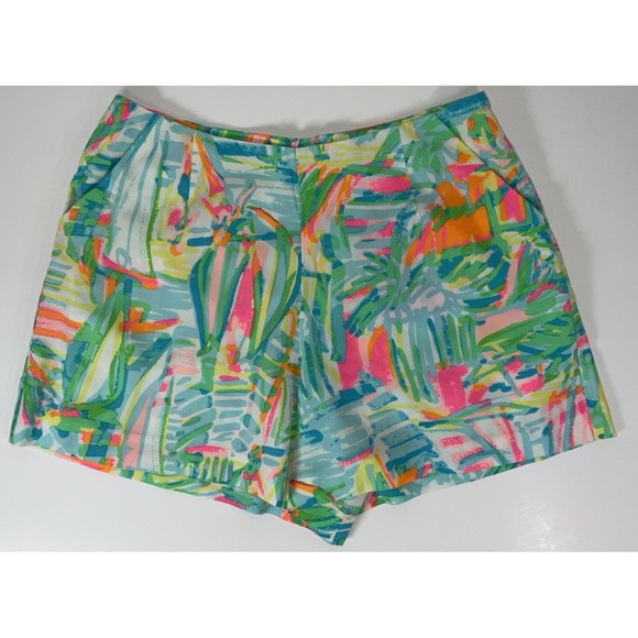 Lilly Pulitzer Pants - NWOT Women's Lilly Pulitzer Linnea Flat Front Back Zip Shorts Sea Salt Sun‎ Sz 2